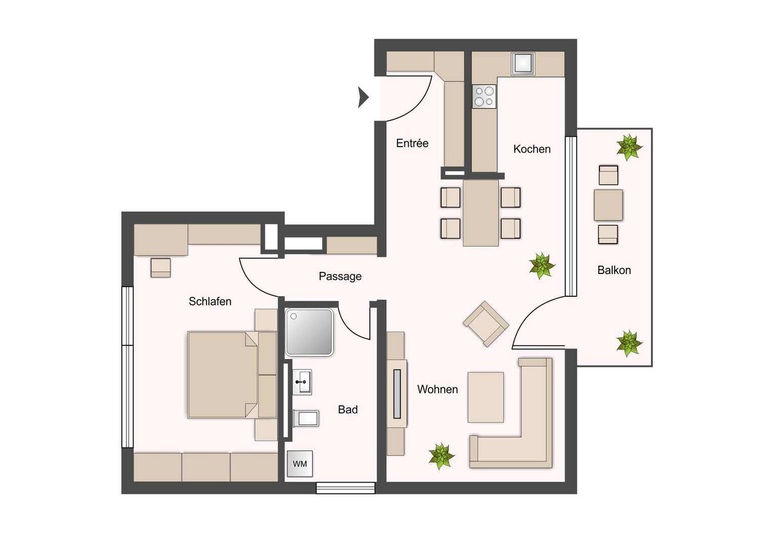 Grundriss WE 3