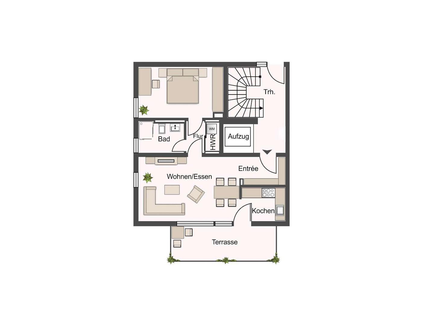 Grundriss WE 1
