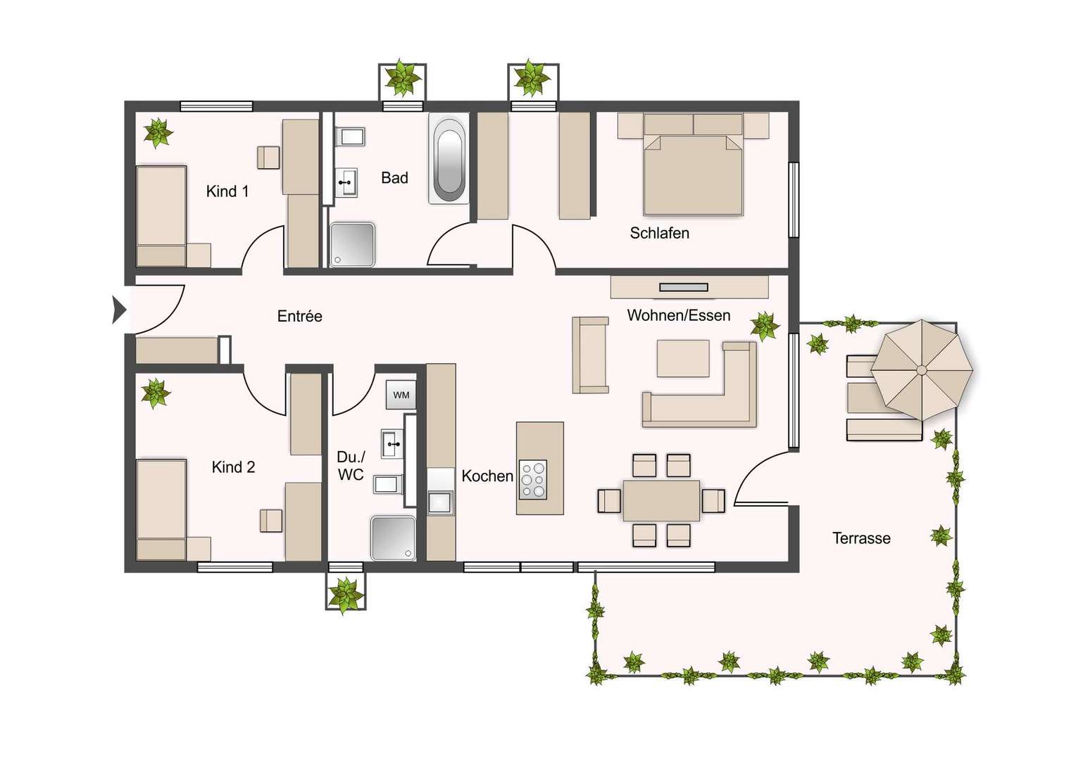 Grundriss WE 2