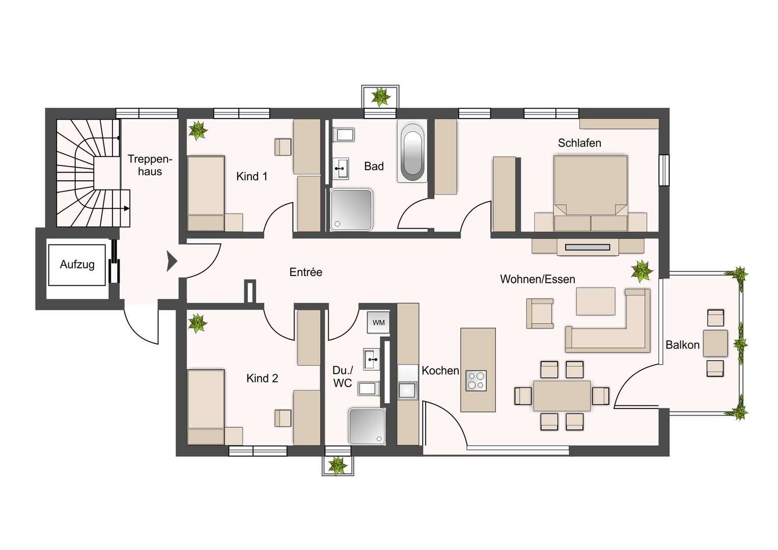 Grundriss WE 4