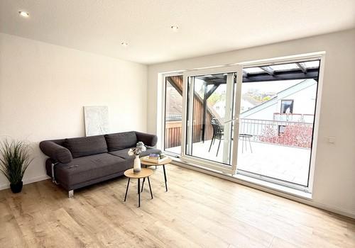 Wohnzimmer mit Dachterrasse