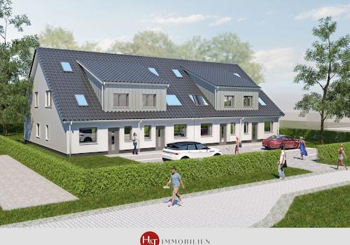 Reihenhausensemble Bollmannsdamm Vorderansicht