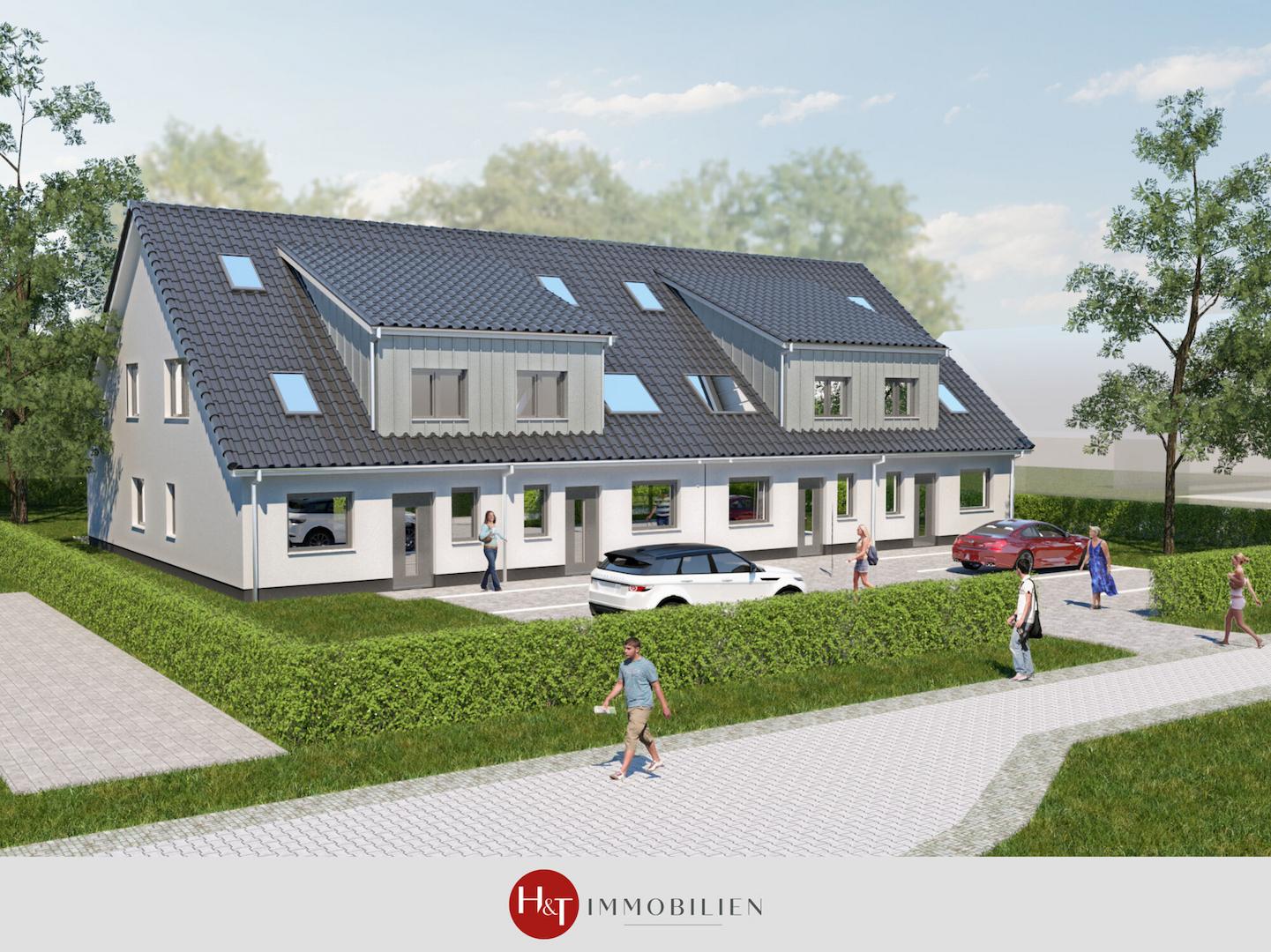 Reihenhausensemble Bollmannsdamm Vorderansicht