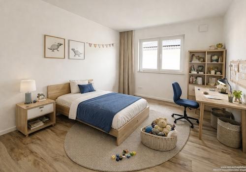 Kind mit KI möbliert