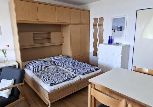 Wohnzimmer mit Wandbett