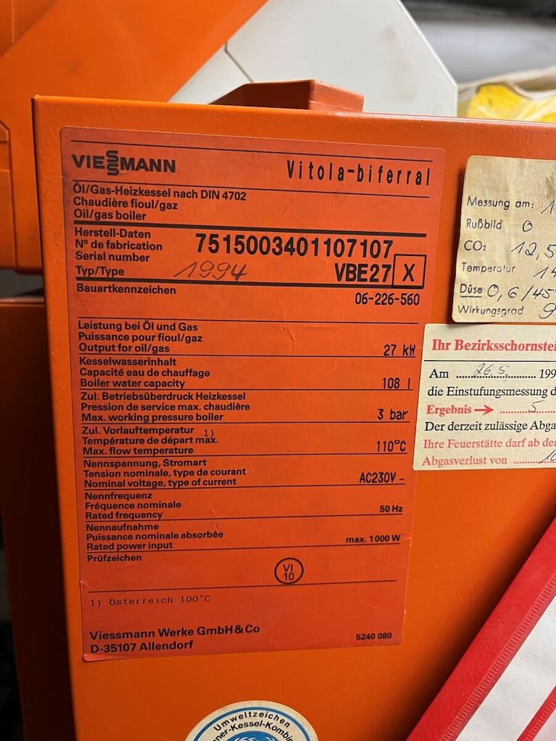 Heizung Typenschild