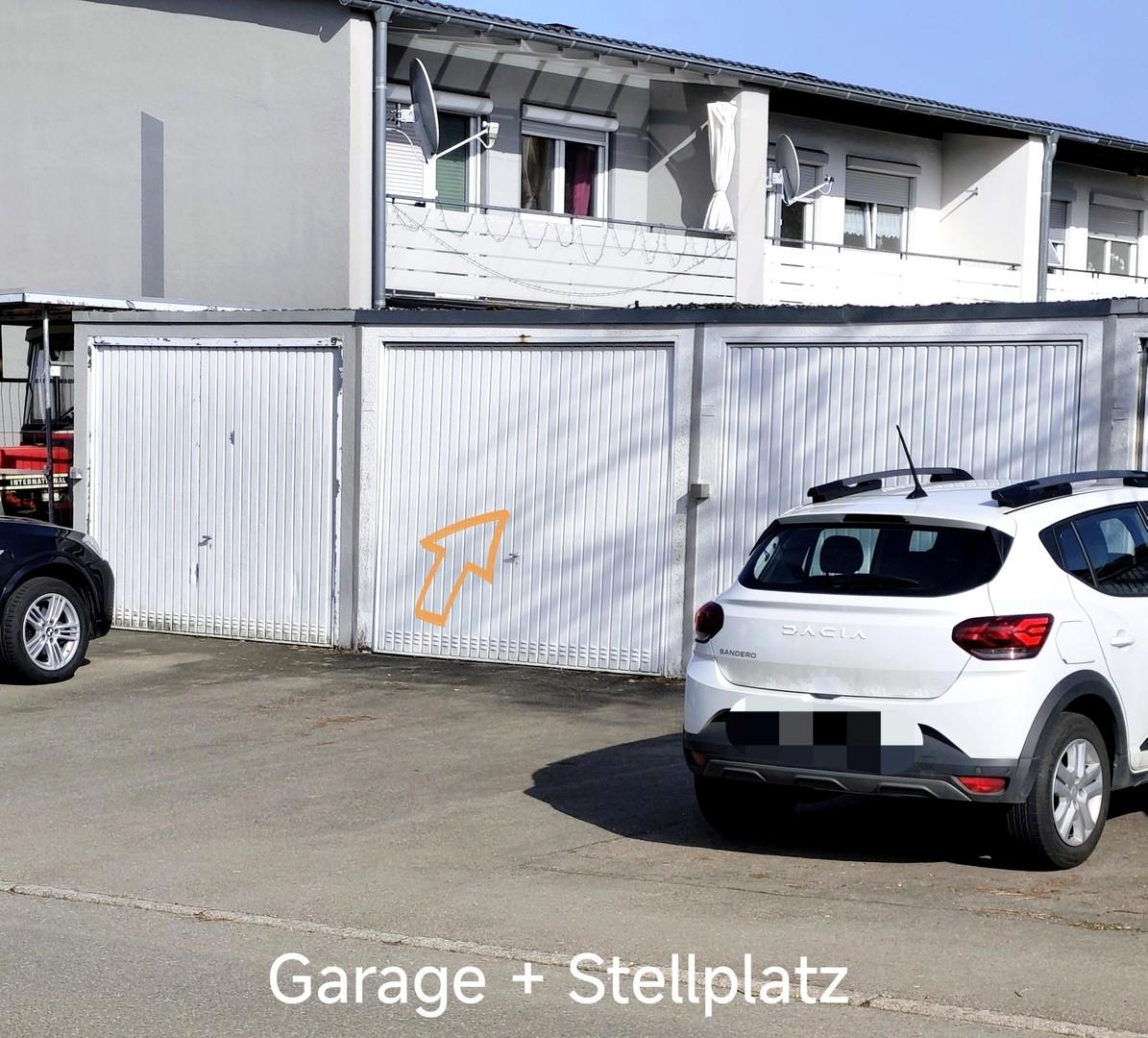 Garage mit Stellplatz