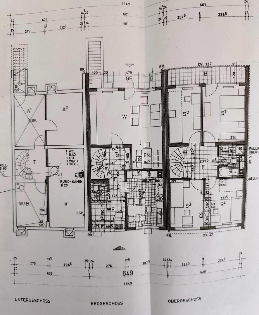 Grundriss: Keller, EG und OG
