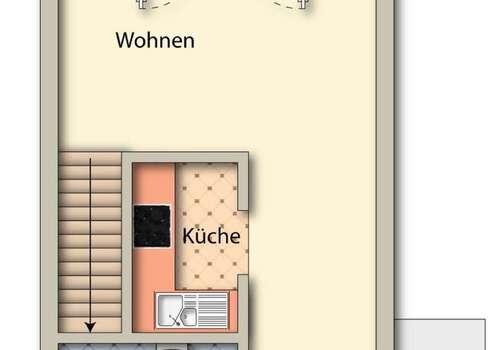 Grundriss untere Etage (2. OG)