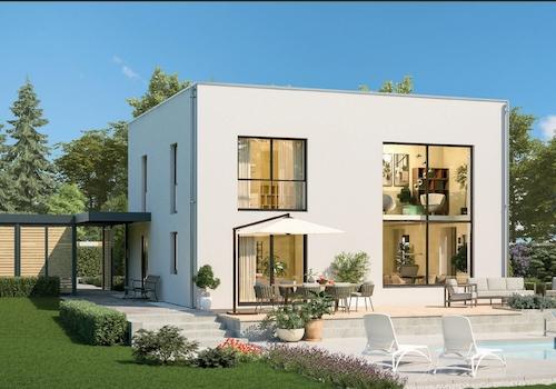 Gestaltungsvorschlag mit Flachdach