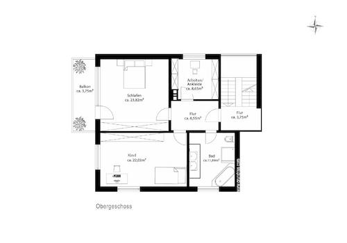 Grundriss Obergeschoss