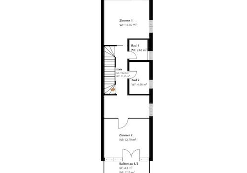 Grundriss Obergeschoss