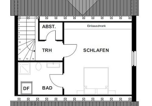 Grundriss (Ebene oben)