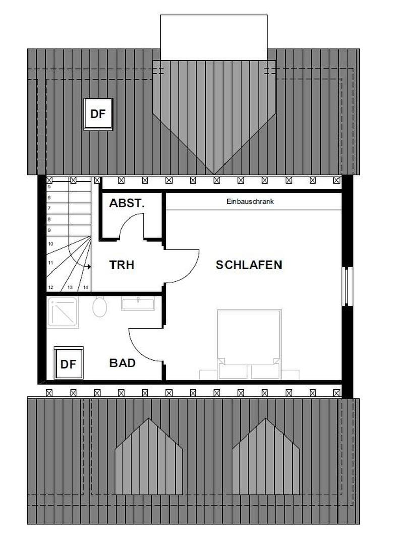 Grundriss (Ebene oben)