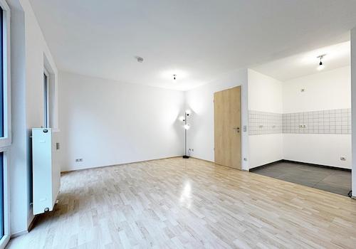 Wohnzimmer mit Küche