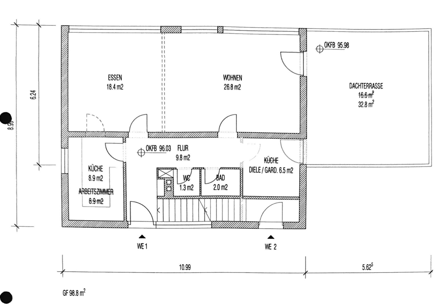 Ausz. Vorb. Do.-Gge./Terrasse