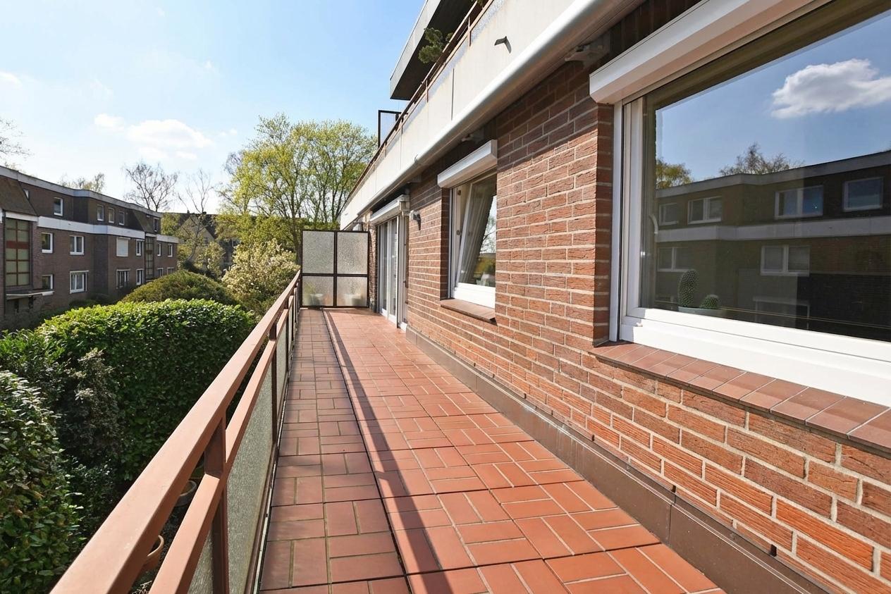 Südbalkon Blick nach Westen