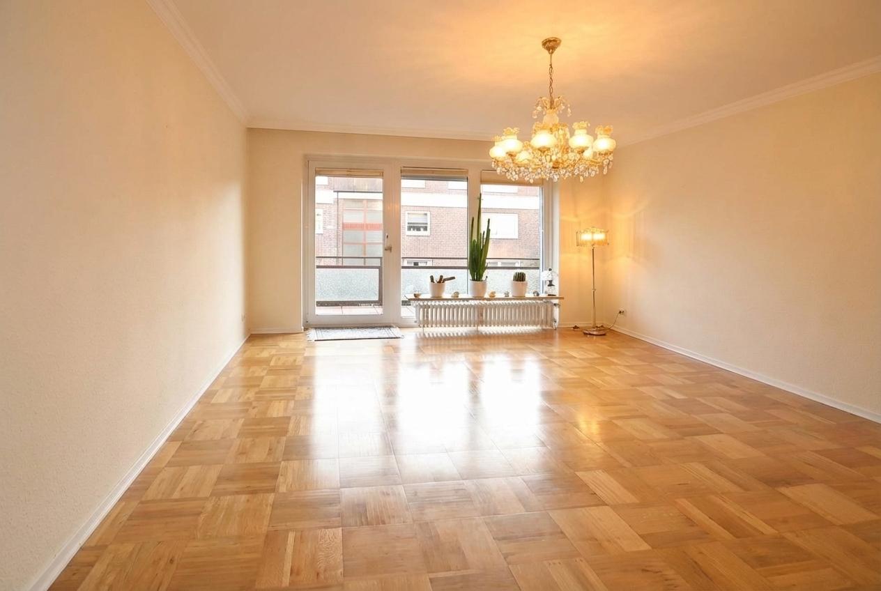 Blick ins Wohnzimmer im aktuellen Zustand