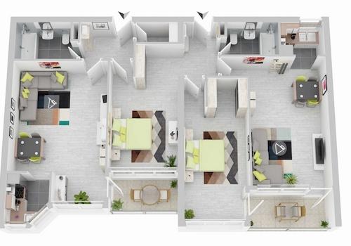 Grundriss Wohnung groß 110 m_