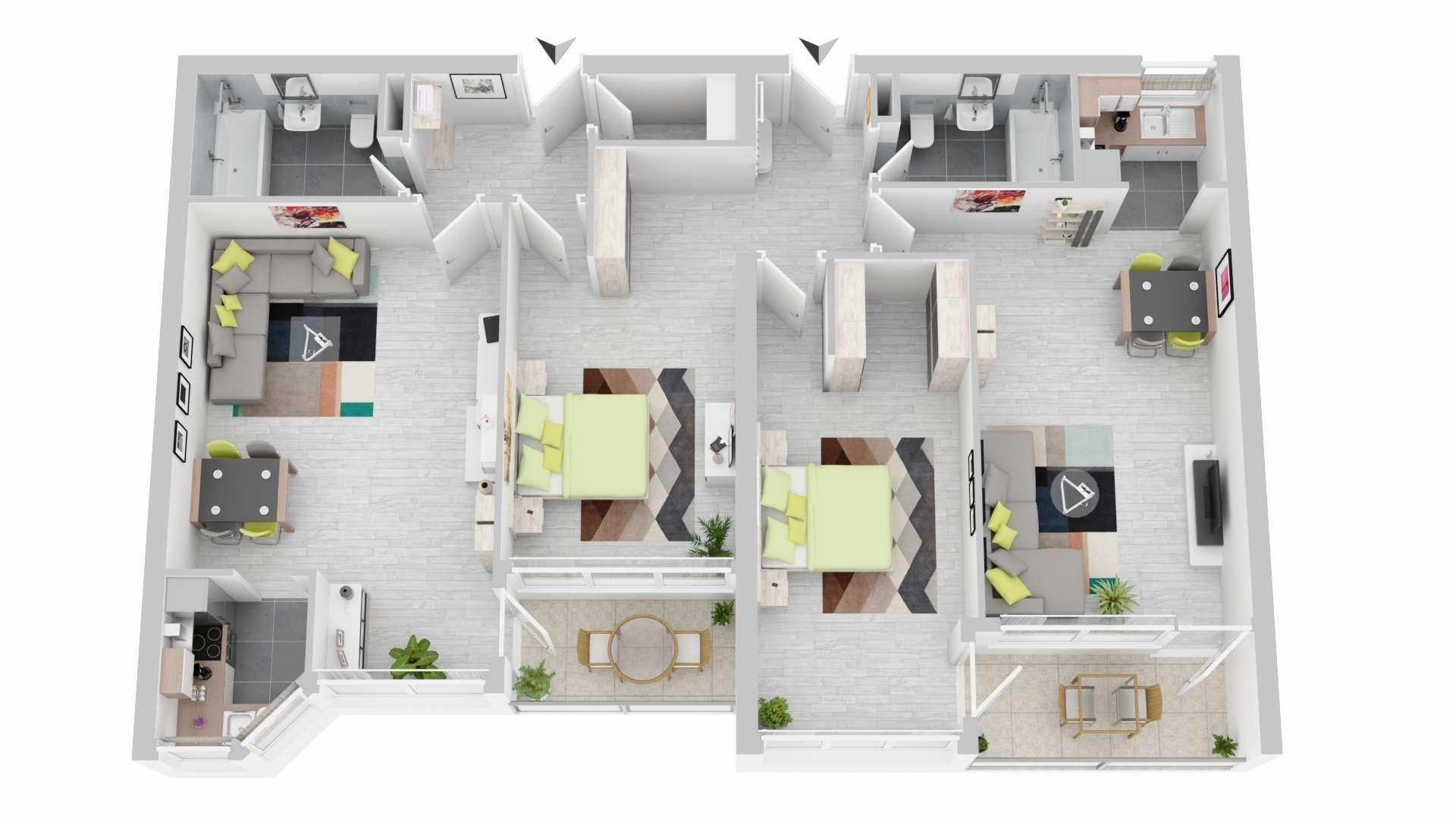 Grundriss Wohnung groß 110 m_