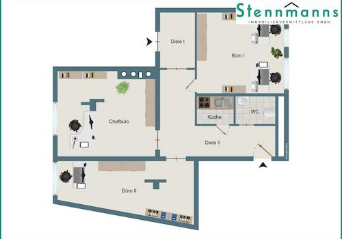 Büroräume mit schöner Aufteilung direkt am Stadtzentrum