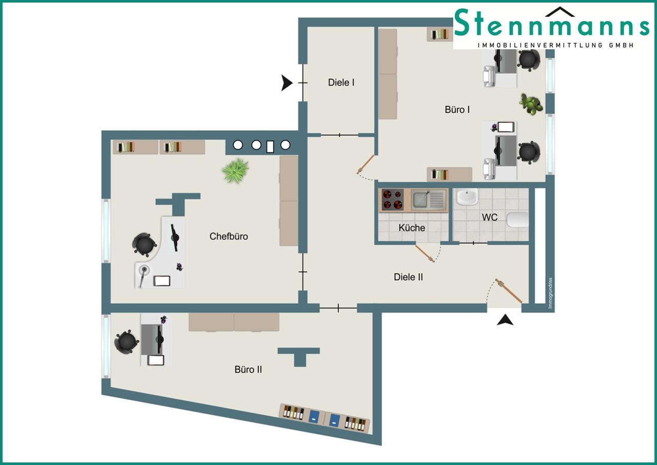 Büroräume mit schöner Aufteilung direkt am Stadtzentrum