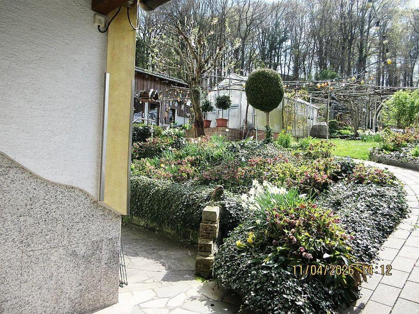 Blick zum Garten und Wald