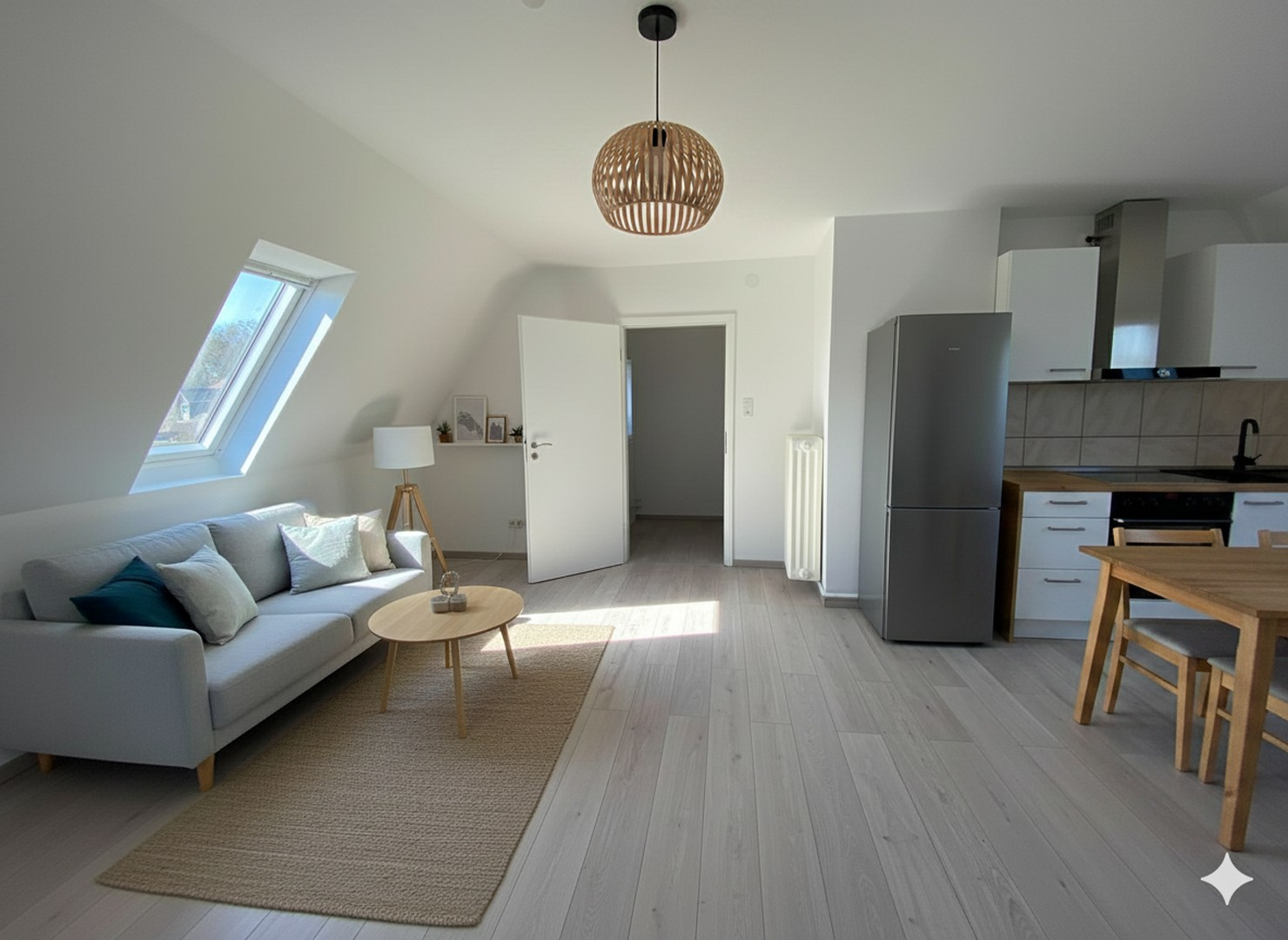 Wohnküche möbliert_KI