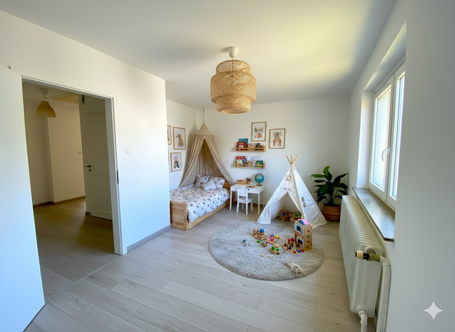 Kinderzimmer möbliert_KI