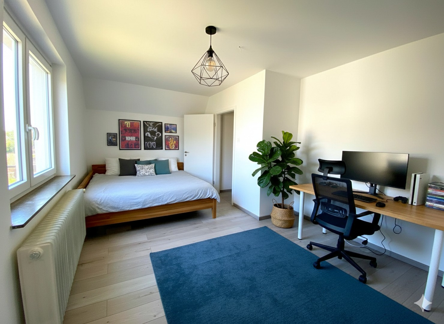 Jugendzimmer möbliert_KI