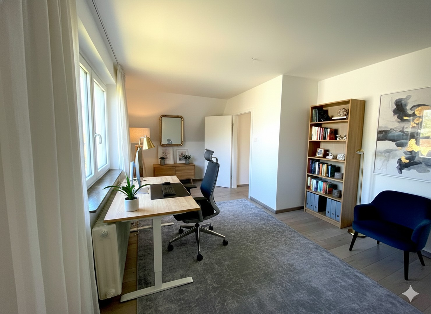 Homeoffice möbliert_KI