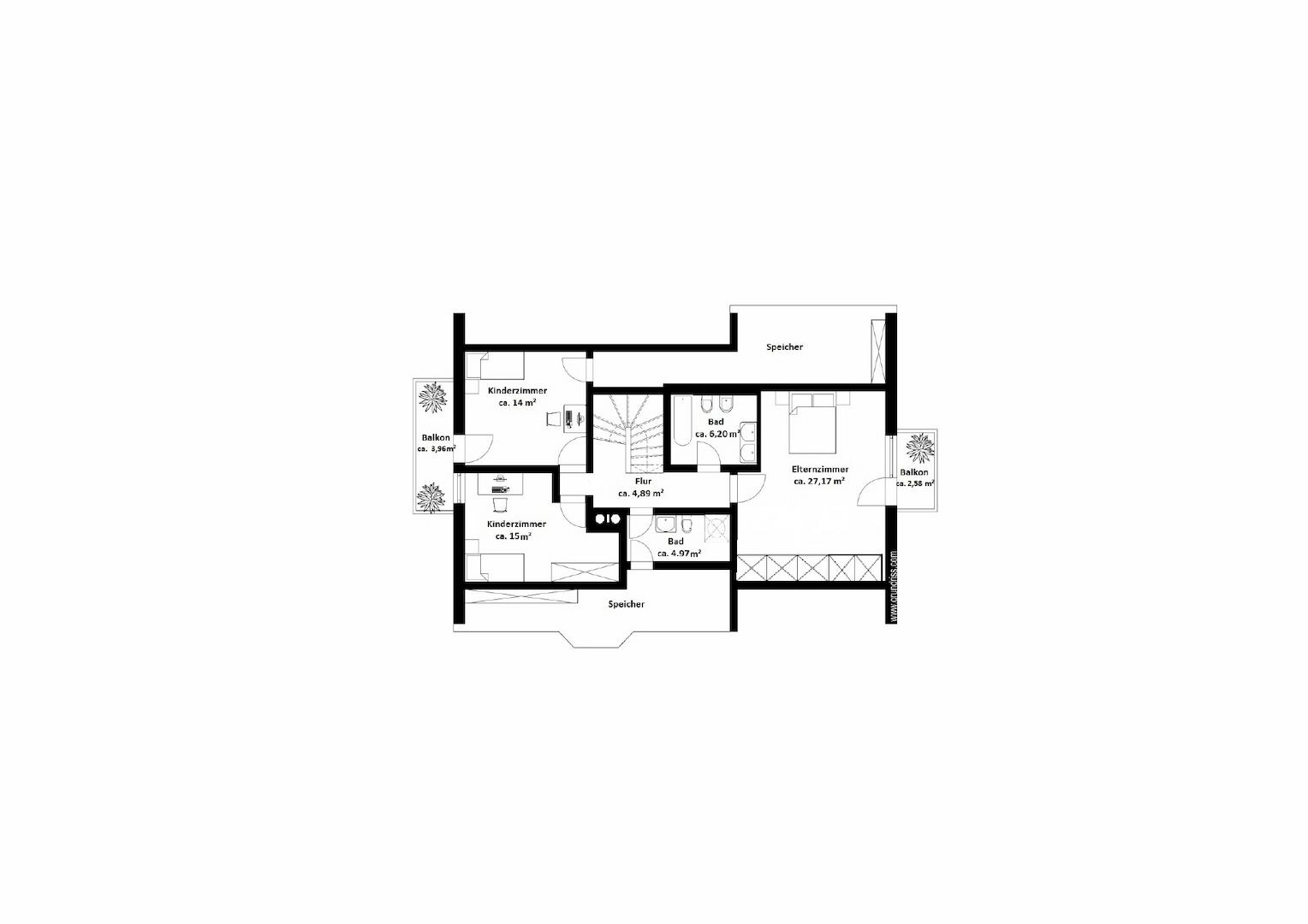 Grundriss Obergeschoss