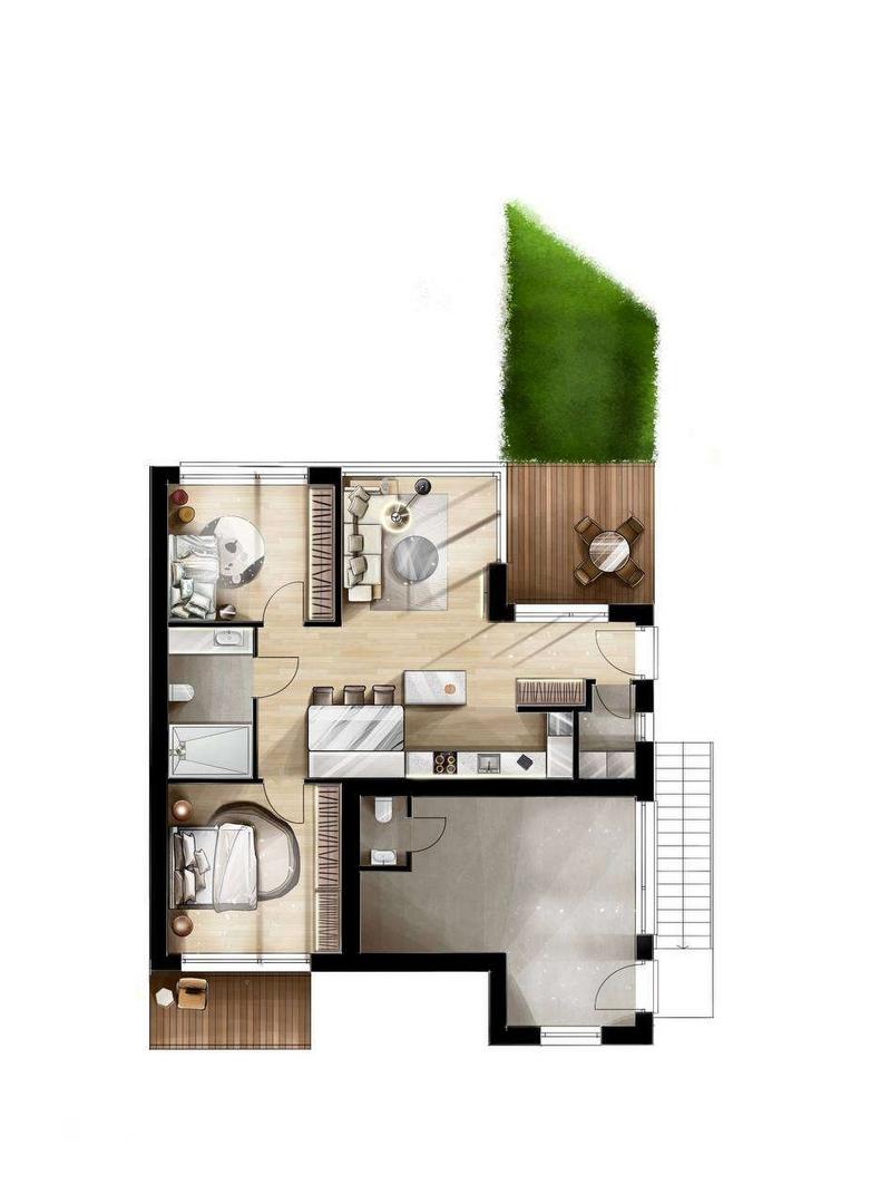 Grundriss Wohnung 9