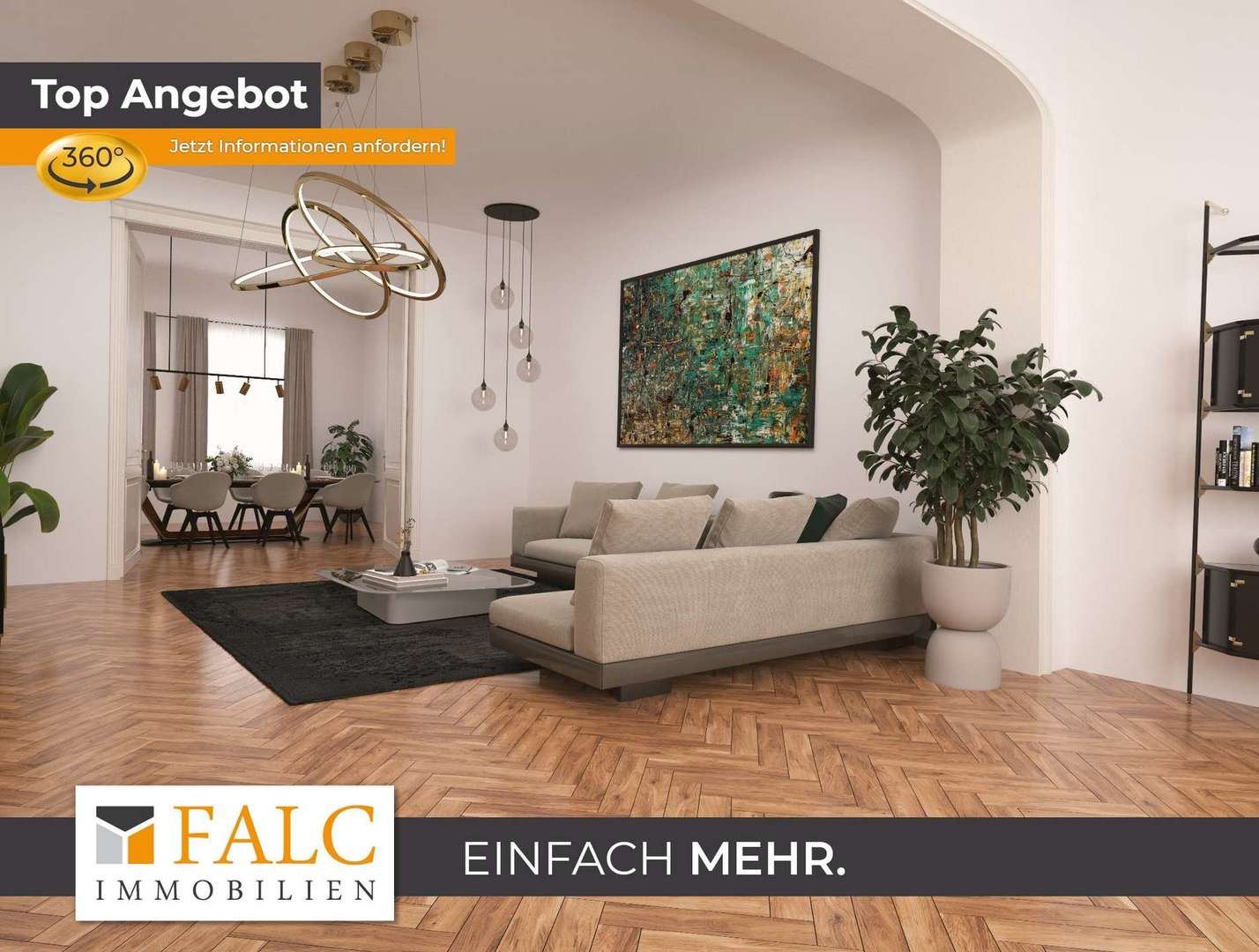 Wohnzimmer- digital gestaged