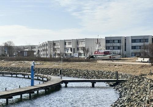 Blick vom Aussichtsturm Richtung Gebäude