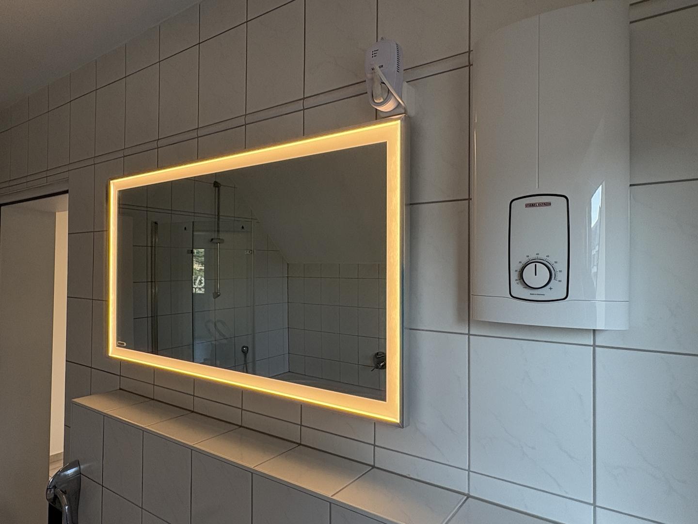 Infrarotspiegelheizung im Bad