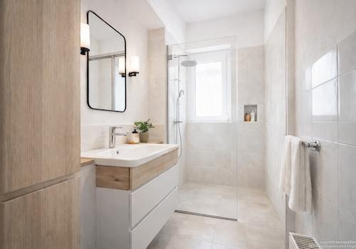 Badezimmer, KI generiert und optimiert 