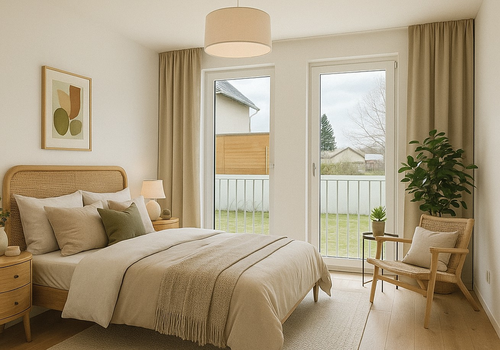 Schlafzimmer (KI-Staging)
