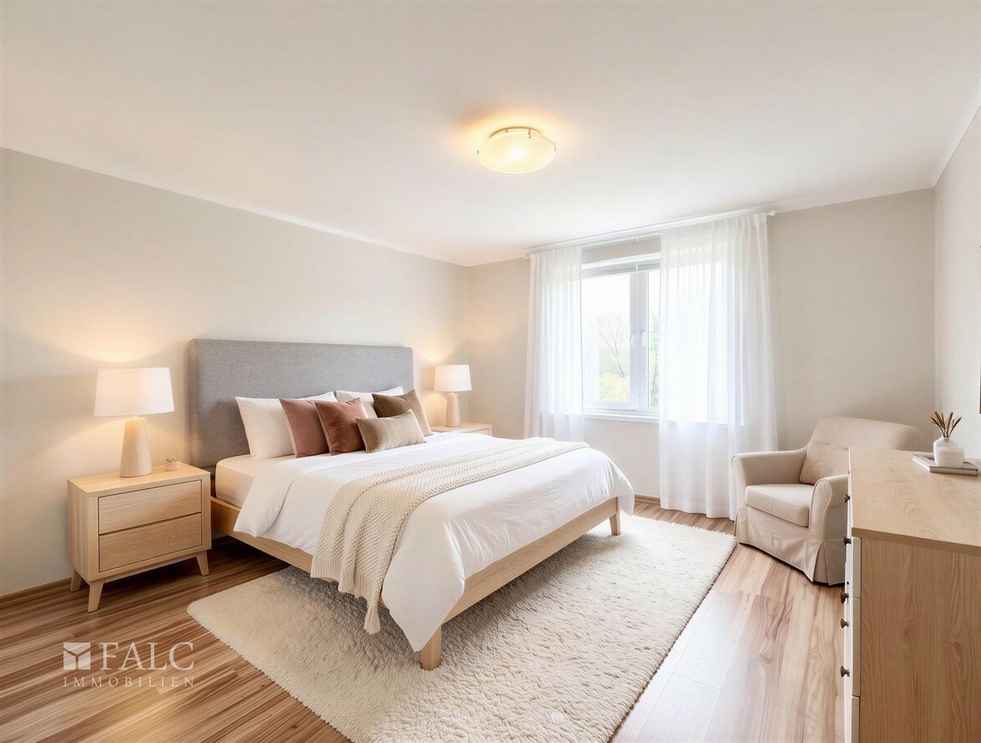 Schlafzimmer (digitales Staging)