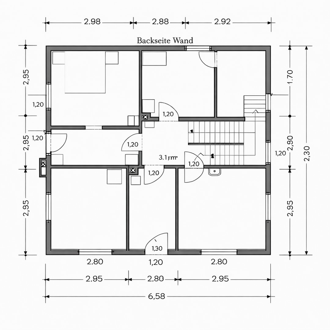 Grundriss 2-Parteienhaus OG