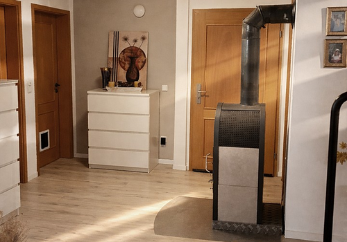 Diele mit Ofenanschluß