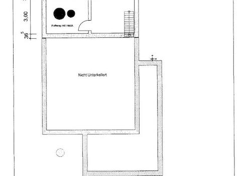 Grundriss Teilkeller bemaßt