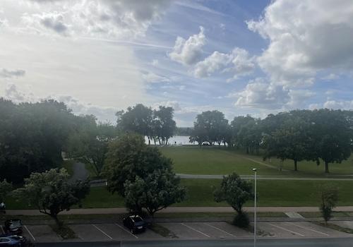 Weserblick vom Balkon