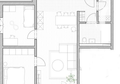 Grundriss 3-Zimmer-Wohnung