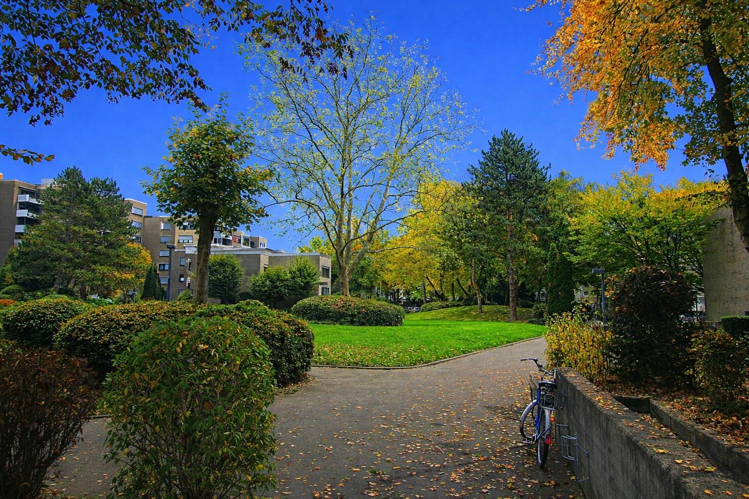 Blick Haustür in Anlage