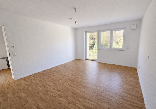 Schlafzimmer mit Gartenblick