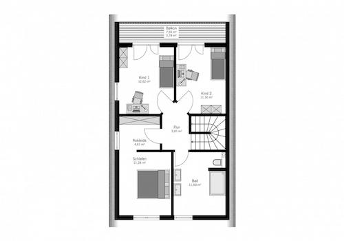 Grundriss OG haus links