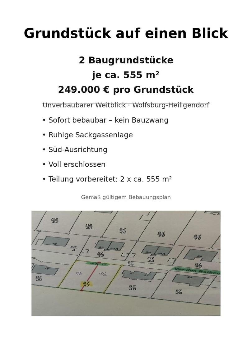 2 Baugrundstücke je ca. 555 m²