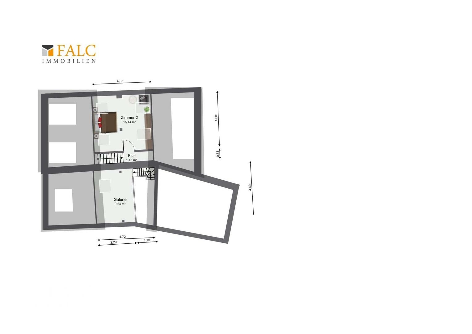 Grundriss Spitzboden