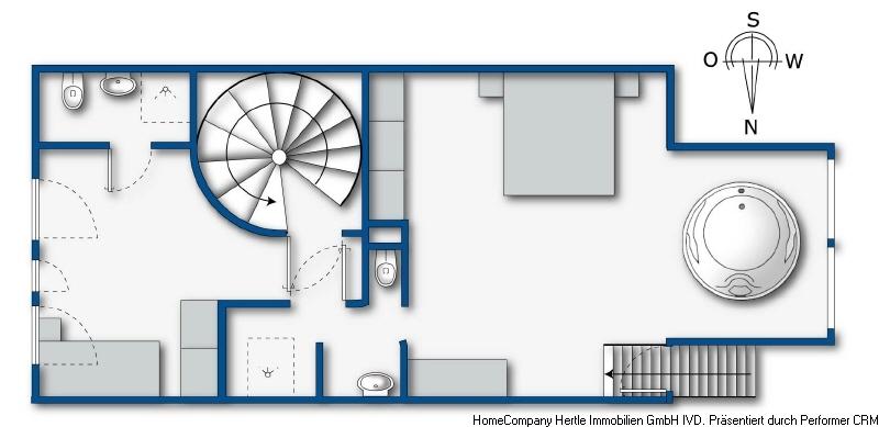 Grundriss obere Etage